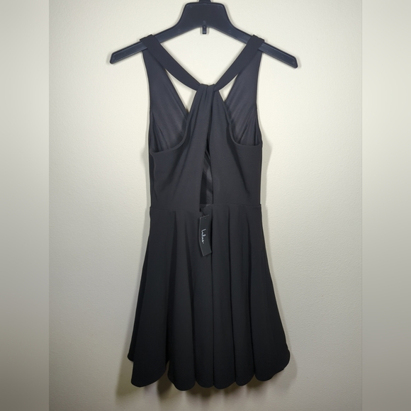 Lulus Women's Wonder Whirl Twist Cutout Back Mini Cocktail Dress, Black Size S - Picture 4 of 4